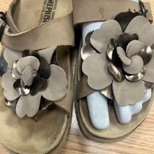 Mephisto Brown Leather Sandals